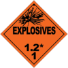 1.2 Explosives with a blast/projection hazard