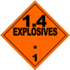 1.4 Explosives with a major fire hazard. (consumer fireworks, ammunition)